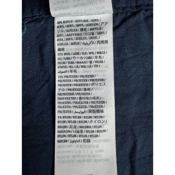 Abercrombie & Fitch Size 10 Navy Blue Wool Blend Tweed Micro Mini Skirt Preppy - Picture 6 of 7